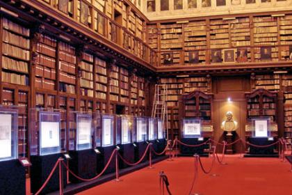 Historic library in central Milan