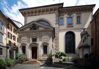 Historic library in central Milan