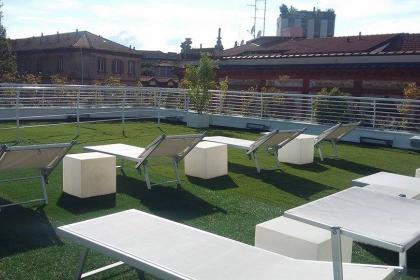 Two-level terrace in central Milan