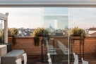 Terrace in downtown of Milan