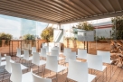 Terrace in downtown of Milan
