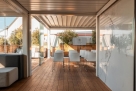 Terrace in downtown of Milan