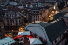 Terrace in downtown of Milan