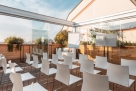 Terrace in downtown of Milan