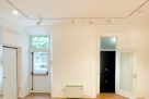 Modular showroom space divided into three distinct