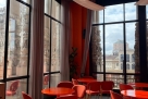Colorful lounge overlooking the Duomo