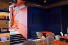 Colorful lounge overlooking the Duomo