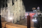 Colorful lounge overlooking the Duomo